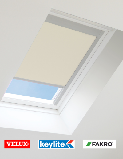 Skylight with shades and logos