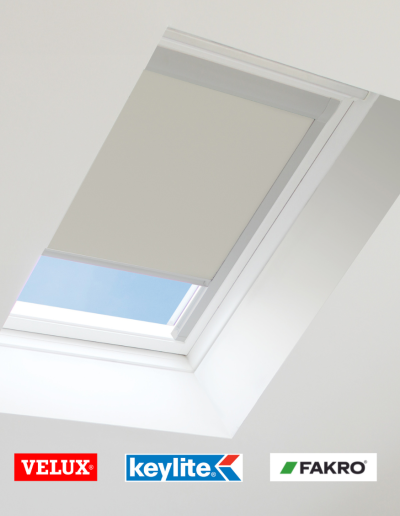 Skylight with blinds and logos