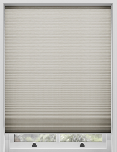 Closed light beige window blinds