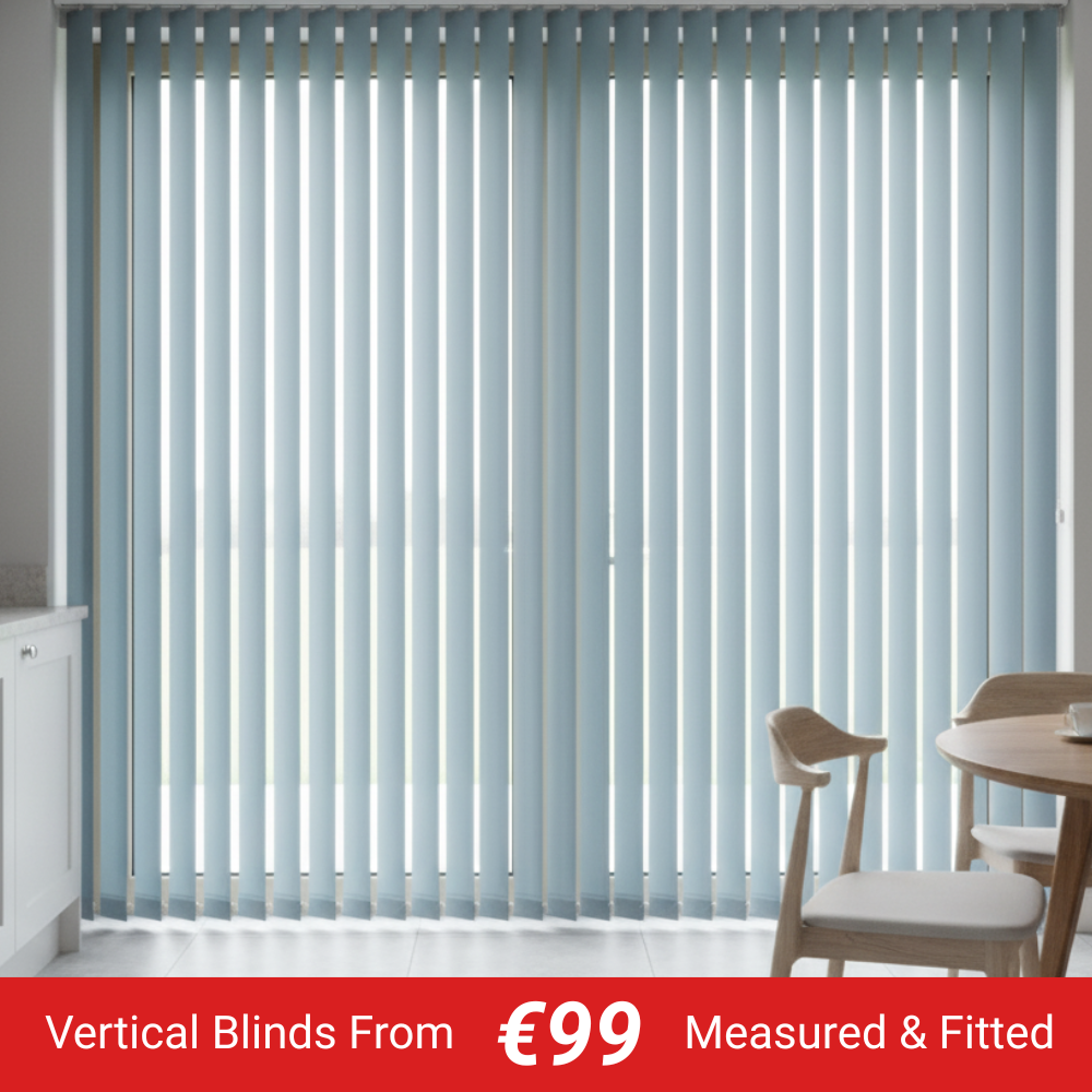 Day & Night (2) Vertical Blinds On a Patio Door