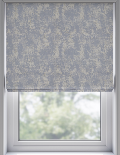 Textured window shade covering window