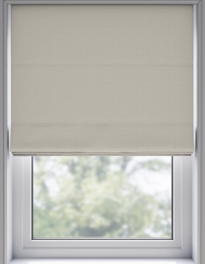 Closed light-colored window shade