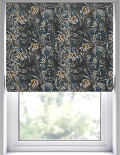 Floral patterned window shade design