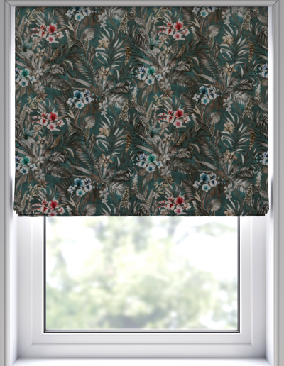 Floral patterned window shade design