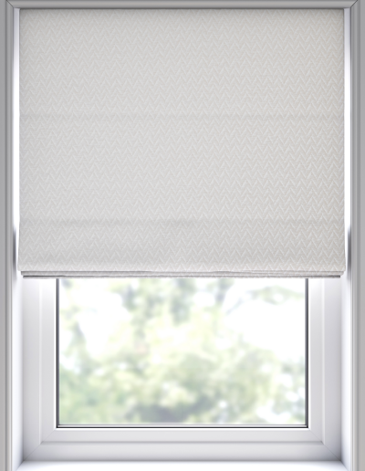 Light-filtering window shade in white