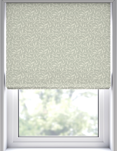 Patterned window shade with greenery design