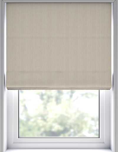 Light beige window shade closed