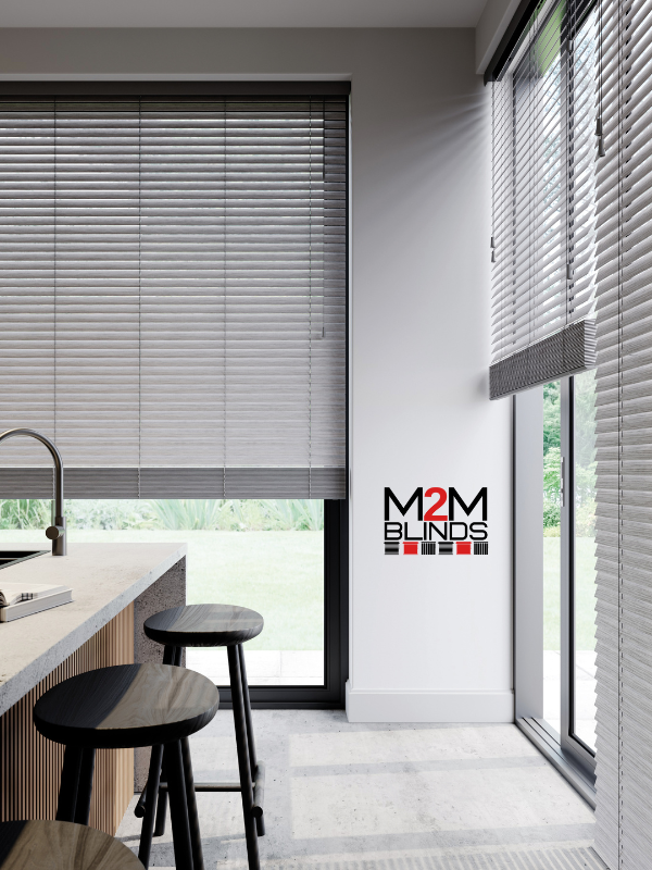 M2M Blinds Image Of Grey Venetian Blind 